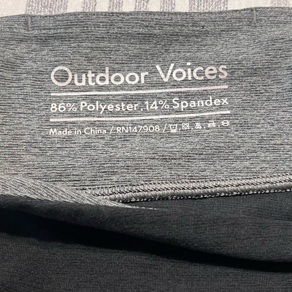 Outdoor Voices Blue & Grey Heather Color Block Athletic Work Out Leggings Sz XS - Picture 11 of 11